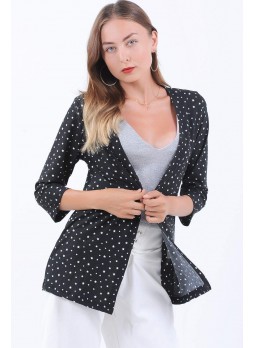 Yıldız Desen Siyah Ceket