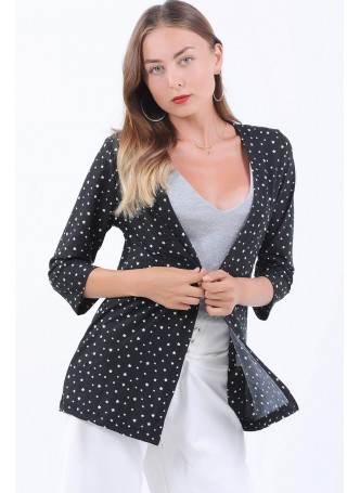 Yıldız Desen Siyah Ceket