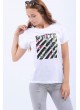 White Baskılı Beyaz T-shirt