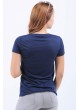 Ön Pullu Lacivert T-shirt