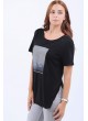 Baskılı Siyah T-shirt