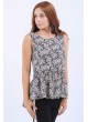 Kolsuz Desenli Peplum Bluz