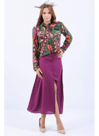 Çift Cep Desenli Yeşil Gömlek