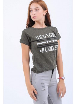 Armalı Broorklyn Haki T-Shirt