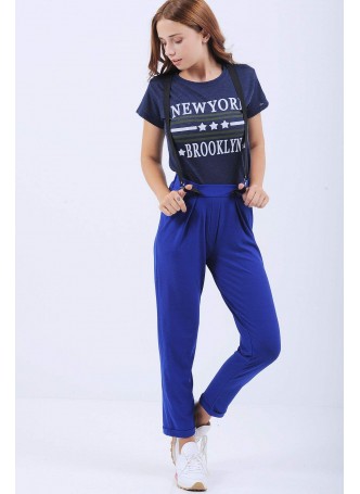 Saks Mavisi Salopet Pantolon
