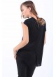 Baskı Desen Sırt Siyah Beyaz Salaş T-Shirt