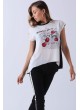 Summer News Baskılı Siyah Sırt Beyaz T-Shirt