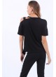 Always Yazılı Omuz Açık Siyah T-Shirt