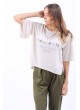 Worth Baskılı Salaş Krem T-Shirt