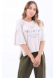 Worth Baskılı Salaş Krem T-Shirt