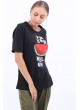 Fresh Melon Yazılı Siyah T-Shirt