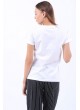 Yazı Detay Etek Baskı Beyaz T-Shirt