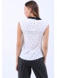 Bebe Yaka Kalp Desen Beyaz T-Shirt