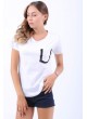 Cep Detay Beyaz T-Shirt