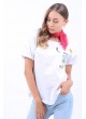 Cep Baskılı Beyaz T-Shirt