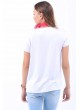 Cep Kanat Baskılı Beyaz T-Shirt