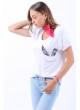 Cep Kanat Baskılı Beyaz T-Shirt