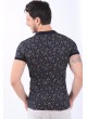 Polo Yaka Desenli Lacivert T-Shirt